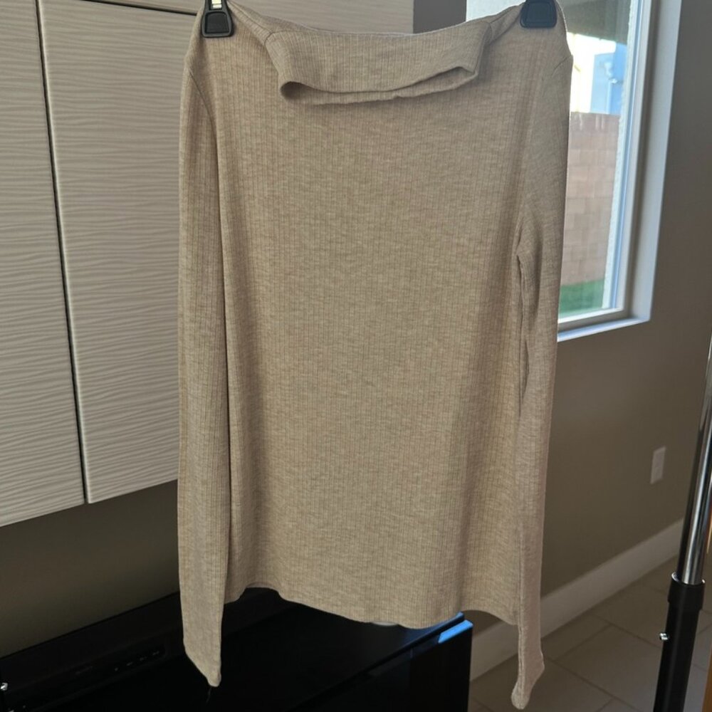 MANGO - beige/creme long sleeve turtleneck